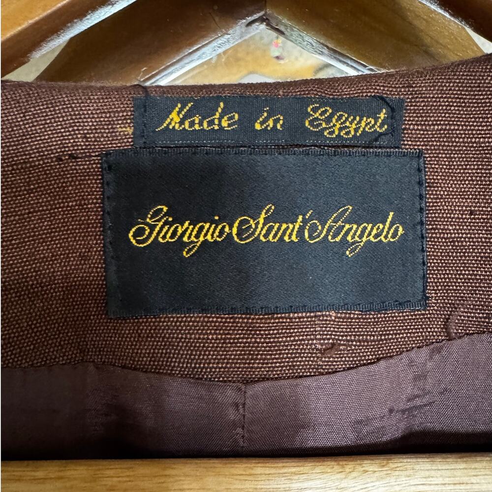 Vintage Giorgio Sant' Angelo Chocolate Brown, Double-Breasted Jacket. - Picture 7 of 10